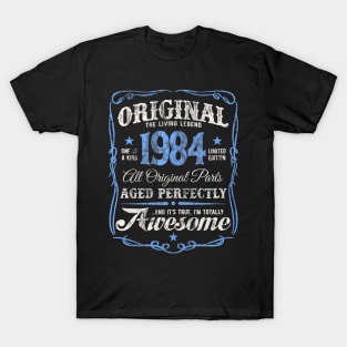 The Original Born In 1984 Vintage 40Th Birthday Party T-Shirt